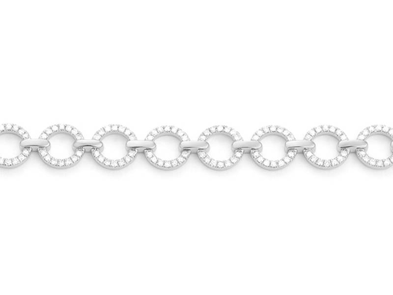 18KT WHITE GOLD BRACELET WITH DIAMONDS FACET B0140301PWA72